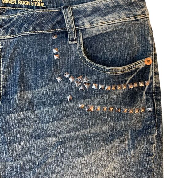 Avenue Jeans Women Size 16 Bedazzled Denim Studded Crystal Bootcut Y2K Rock Star - Picture 5 of 16